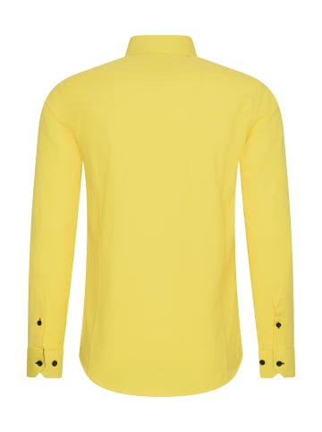 Rusty Neal Business Hemd Slim Fit Premium Cotton-Stretch in Gelb