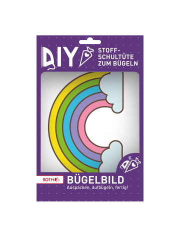 ROTH Bügelbild gestickt Regenbogen