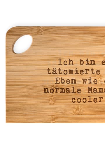 Mr. & Mrs. Panda Holzbrett Ich bin eine tätowierte... mit Spruch in Braun