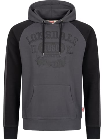 Lonsdale T-Shirt "Linnfoots Herren Kapuzensweatshirt normale Passform" in Schwarz