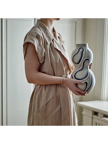 Bloomingville Vase NICOLA Weiß Schwarz 34x17 cm