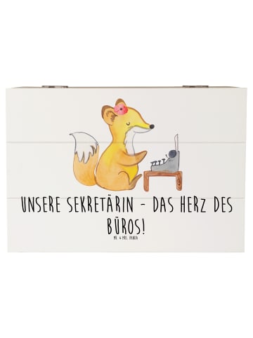Mr. & Mrs. Panda Erinnerungsbox Sekretärin Herz mit Spruch in Weiß