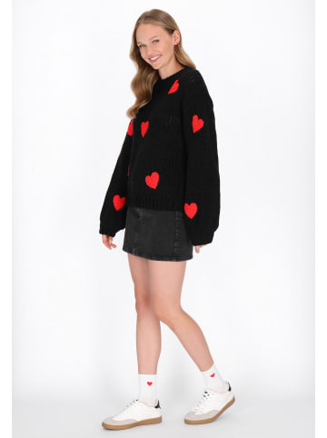 myMo Sweater in black red