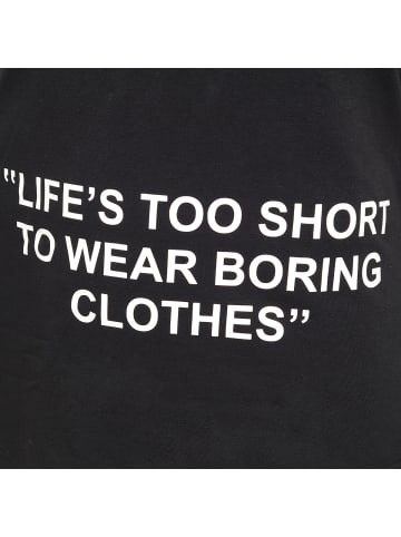 Roberto Geissini Life´s Too Short T-Shirt Schwarz