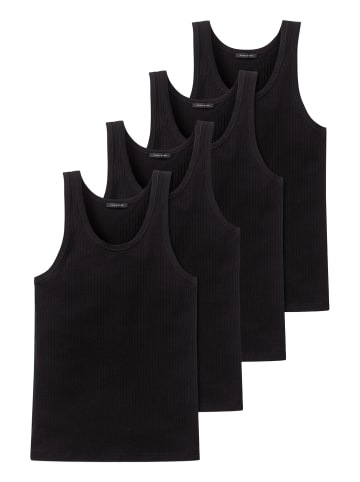 Schiesser Unterhemd / Tanktop Cotton Essentials Authentic in Schwarz