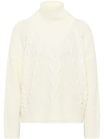 DreiMaster Damen Strickpullover in Wollweiss