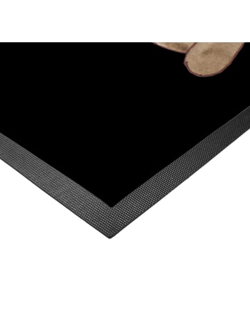 Mr. & Mrs. Panda Türmatte Katze Sitzen ohne Spruch in Schwarz