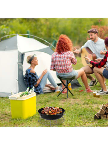 relaxdays Kugelgrill in Schwarz - Ø 36 cm