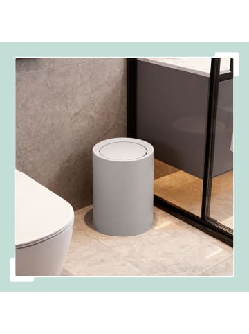 relaxdays Mülleimer in Beige - 13 Liter