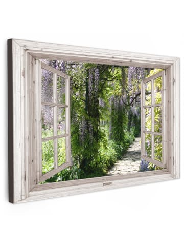OnlyWow Leinwand Bilder Blauregen