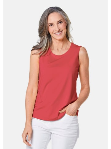 GOLDNER Kurzgröße:  Gepflegtes Top in formstabiler Ware in koralle