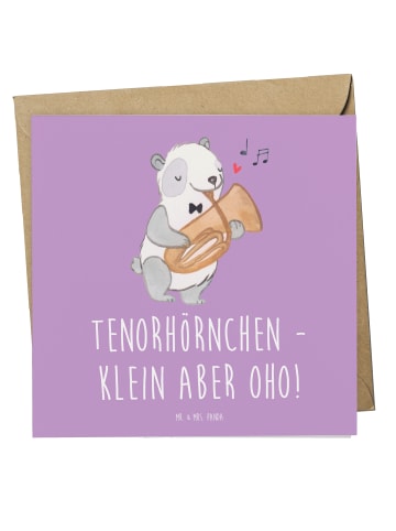 Mr. & Mrs. Panda Glückwunschkarte Tenorhörnchen Magie mit Spruch in Lavendeltraum