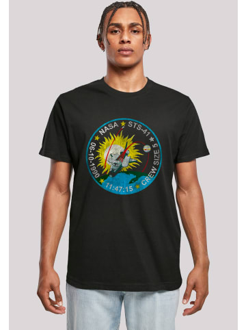 F4NT4STIC T-Shirt NASA STS 41 Discovery Mission Badge Distressed in schwarz