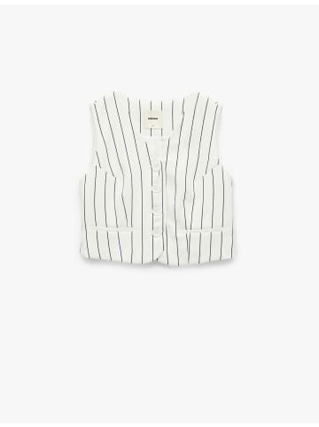 KOTON WESTEN in Marineblau Gestreift