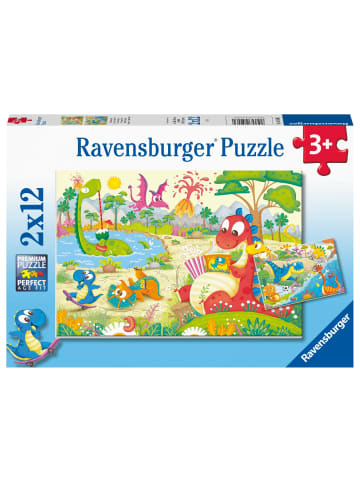 Ravensburger Ravensburger Kinderpuzzle - Lieblingsdinos- 2x12 Teile Puzzle für Kinder ab 3...