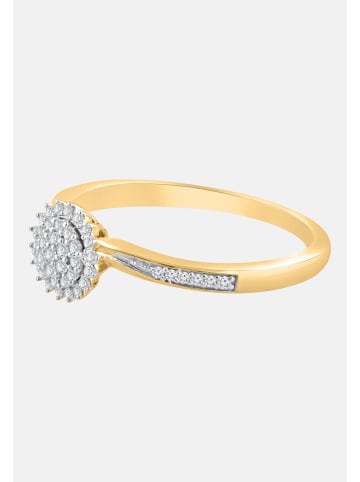 Diamant Exquis Ring aus 375 Gelbgold mit Diamant