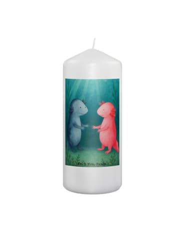 Mr. & Mrs. Panda Wachskerze Axolotl Liebe Design ohne Spruch in Weiß