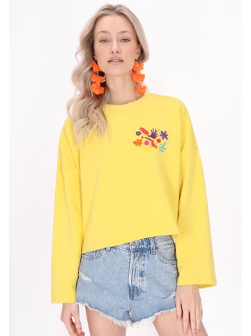 IZIA Women Sweatshirt in yellow