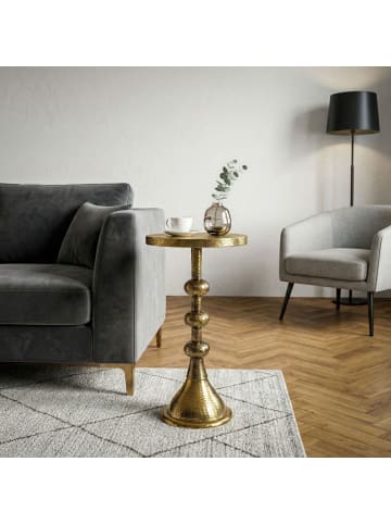 FineBuy Beistelltisch in Gold / Aluminium / 30x30x56