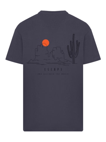 F4NT4STIC Heavy Oversize T-Shirt Oversize Escape Discover the World Savannah in marineblau