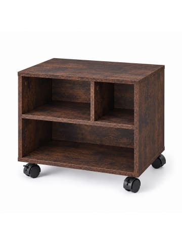 relaxdays Druckerständer in Braun - (B)30 x (H)35 x (T)40 cm