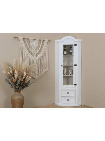 ebuy24 Eckschrank New Mexico Weiß 57 x 51 cm