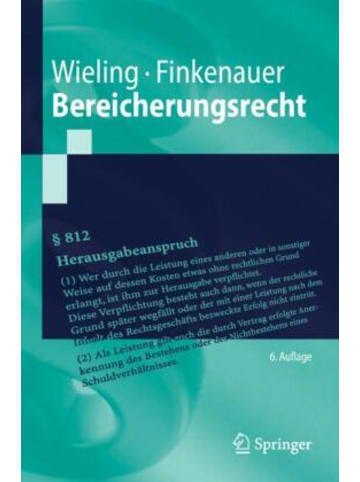Springer Berlin Buch - Bereicherungsrecht