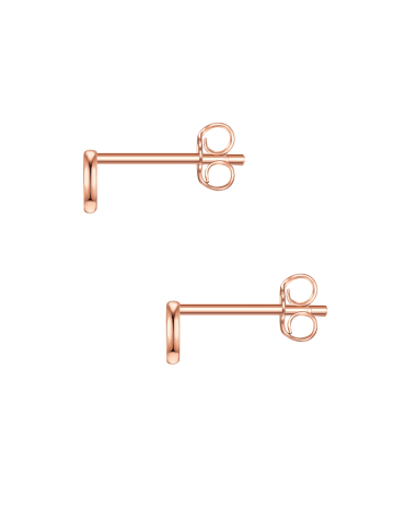 Glanzstücke München Ohrstecker Herz aus Sterling Silber in roségold
