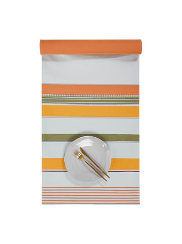 Butlers Tischläufer SUPPER CLUB in Weiß / Orange