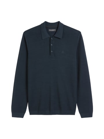 Marc O'Polo Langarm-Poloshirt Piqué regular in dark navy