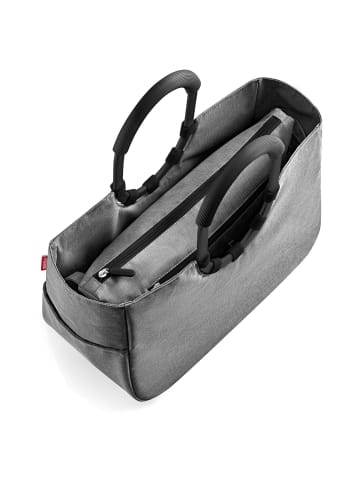 Reisenthel loopshopper M / Shopper 40 cm (frame raffia black) in frame twist silver