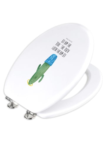 Mr. & Mrs. Panda Klo-Deckel Kaktus Heilig mit Spruch in Weiß