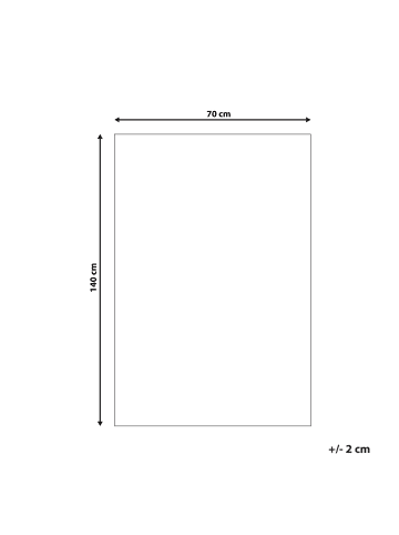 Beliani Antirutschmatte BALAD in Weiß - (W) 70 x (H) 0.2 x (L) 140 cm