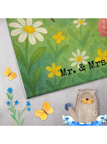 Mr. & Mrs. Panda Handtuch Biene Verliebt Design mit Spruch in Weiß