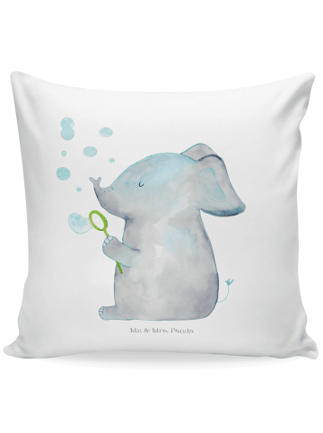 Mr. & Mrs. Panda Kuschelkissen 40x40 Elefant Seifenblasen ohne S... in Weiß