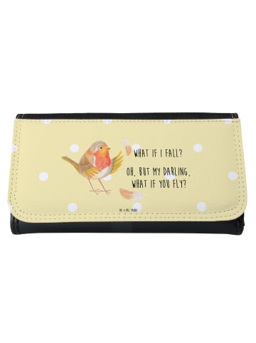 Mr. & Mrs. Panda Portemonnaie für Damen Rotkehlchen Federn mit S... in Gelb Pastell