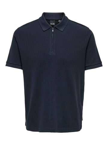 Only&Sons Poloshirt Kurzarm Polokragen klassisches Hemd in Dunkelblau