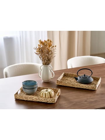 Beliani 2er-Set Tablett KONTUM in Beige