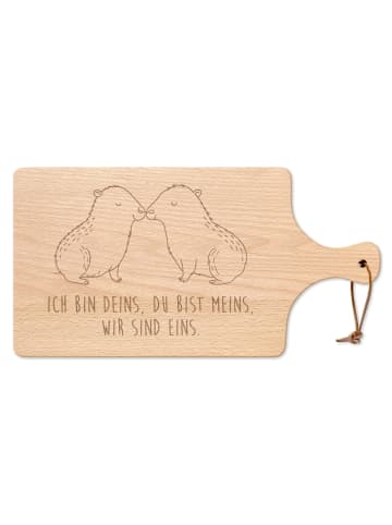 Mr. & Mrs. Panda Käsebrett Capybara Liebe mit Spruch in Transparent