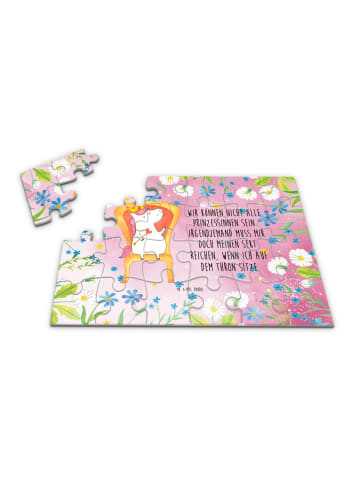Mr. & Mrs. Panda Puzzle Einhorn Prinzessin mit Spruch in Rot Pastell