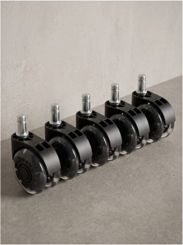KADIMA DESIGN Universalrollen 5er Set rund, Kunststoff, für Büro