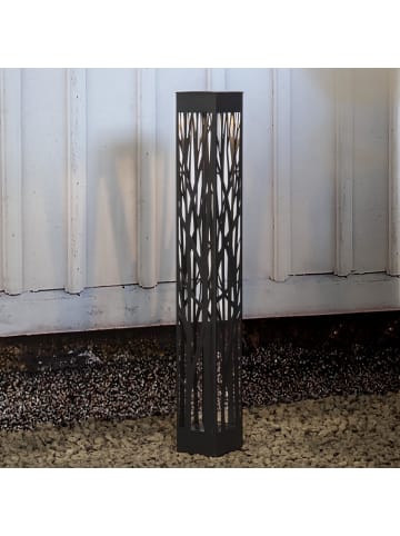 STAR Trading Solar-Gartenrleuchte ,Siranna', Metall mit filigranen Cut-Outs, schwar