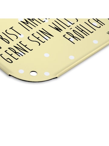 Mr. & Mrs. Panda Schild Schildkröte Pfeifen mit Spruch in Gelb Pastell