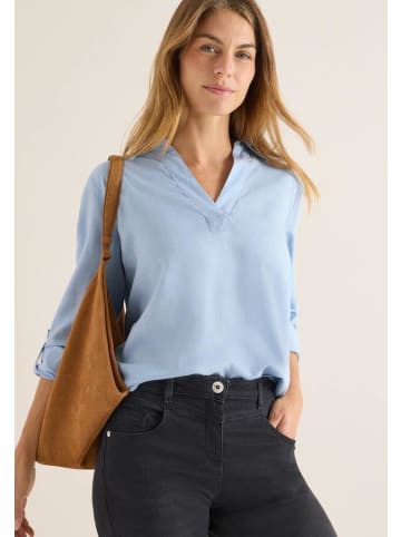 Cecil Langarmbluse in light sky blue melange