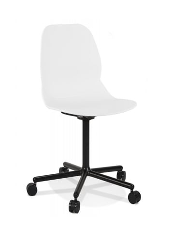 KADIMA DESIGN Moderner Bürostuhl aus Kunststoff | Minimalistisches Design in Weiß