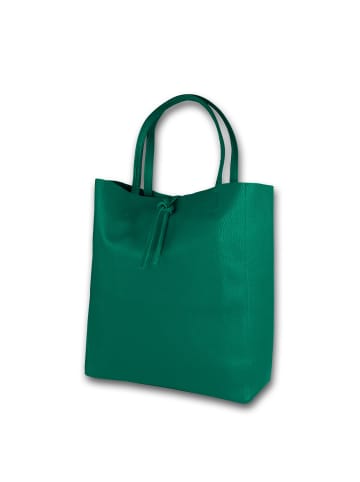 Toscanto Leder Shopper, Schultertasche Toscanto Tasche türkis ca. 30cm
