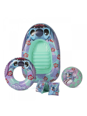 COFI 1453 Lilo & Stitch Schwimmset Boot Kinder 4-teilig Perfekt den in Blau