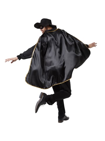 tectake In Schwarz gehaltenes Zorro-Outfit, schwarz