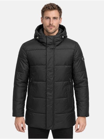 Winterjacke "A811" - Lange Steppjacke, mit Kapuze - in Schwarz