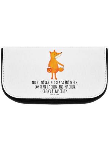 Mr. & Mrs. Panda Kulturbeutel Fuchs Laterne mit Spruch in Weiß